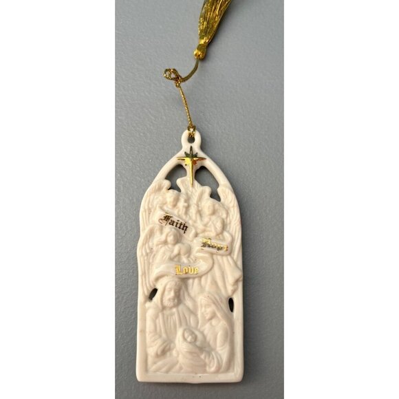 Vintage 2000 Christmas Hour of Power Faith Hope Love Ornament Nativity - Picture 2 of 6